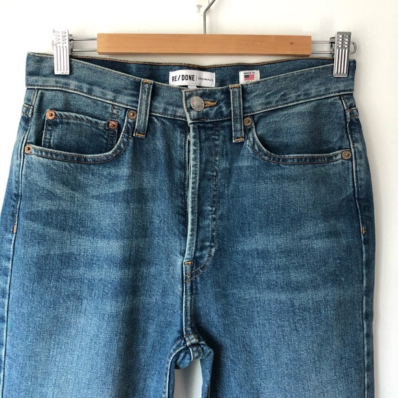 Re/Done High Rise Ankle Crop Stretch - Picture 3 of 8